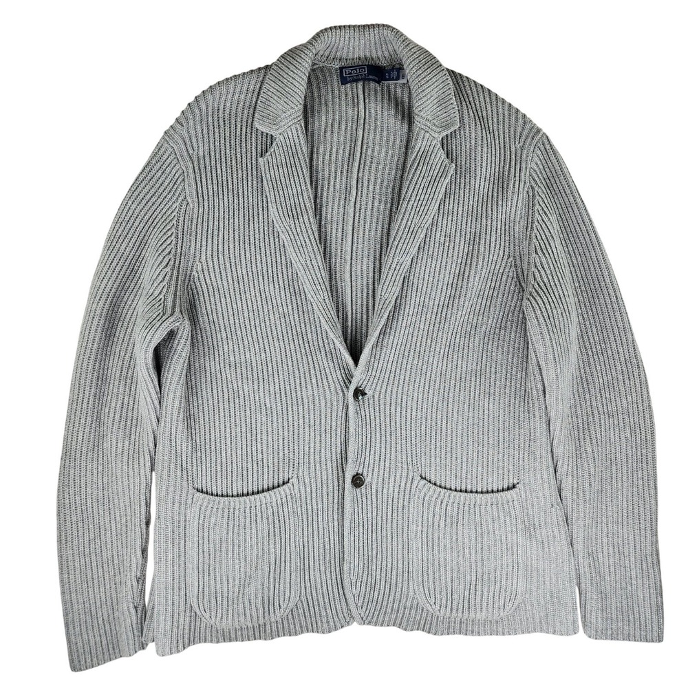 Polo Ralph Lauren Men's Cotton & Cashmere Regular Fit Blazer‎ Cardigan Size XL